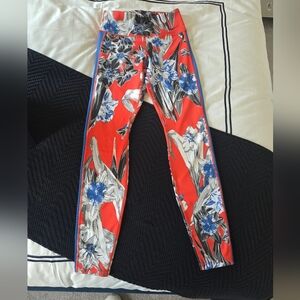 Nike Red and Blue Floral Print Leggings